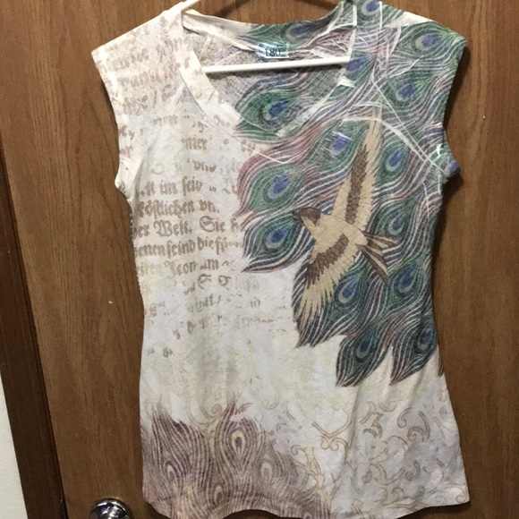 180 Degrees Brand Large Peacock Script Feathers  USA - Picture 2 of 8